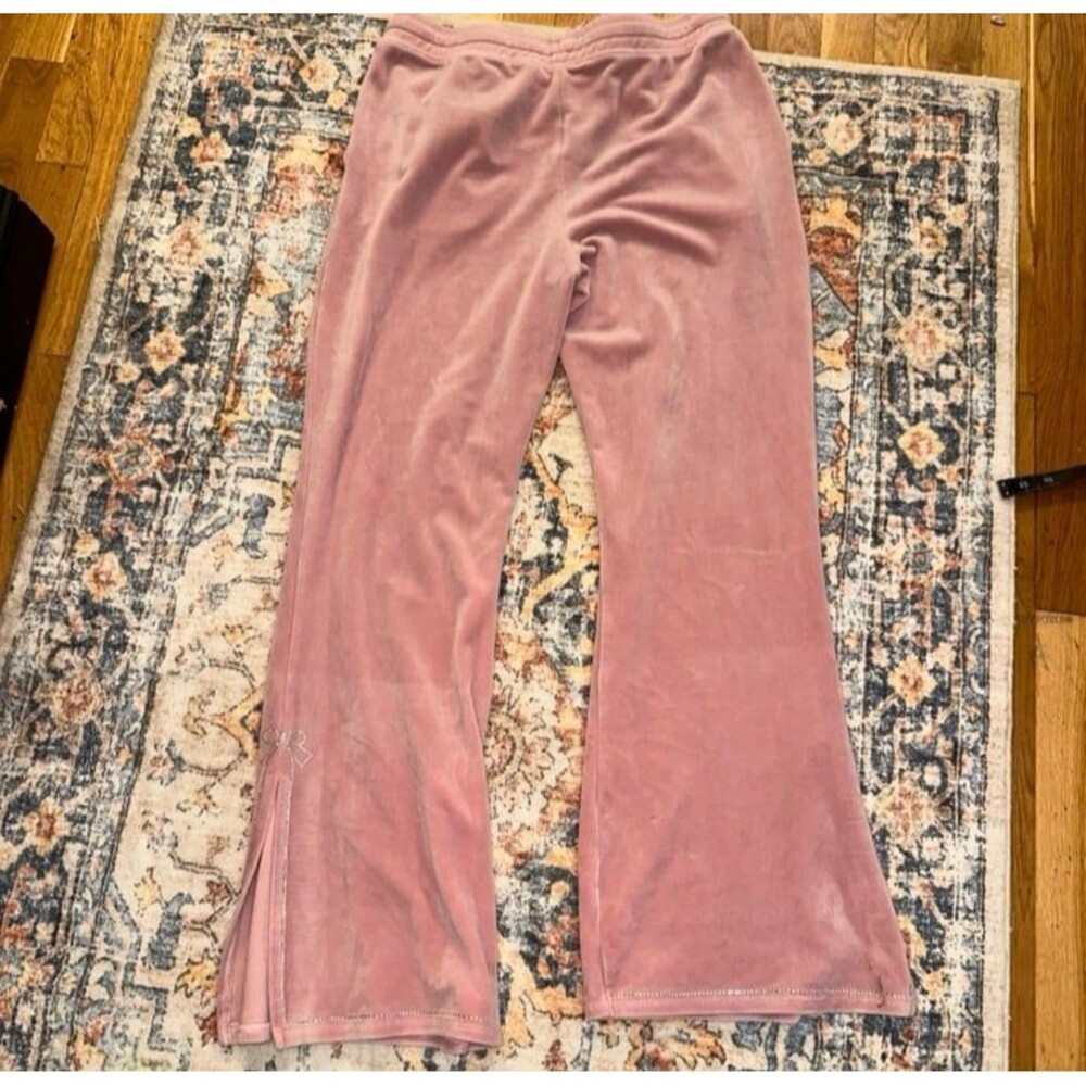 Paris Hilton pink jumpsuit rhinestone sweatpants - Picture 4 of 6